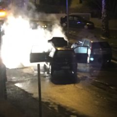 Auto in fiamme ad Adrano