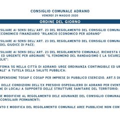 Comune di Adrano – Consiglio comunale del 29/05/20