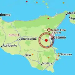 Trema la Sicilia. Forte scossa a 6 km da Motta Sant’Anastasia con magnitudo 4.3