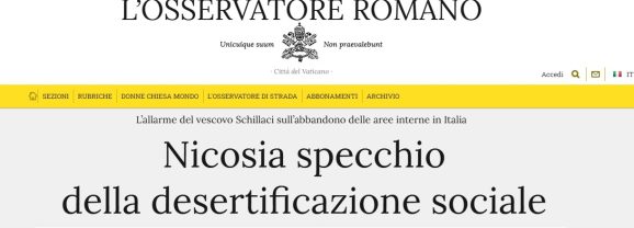 L’allarme del vescovo Schillaci sull’abbandono delle aree interne. Il sindaco di Adrano, Mancuso, esprime “condivisione e vicinanza”