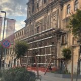 Adrano. Lavori in corso per la messa in sicurezza e il recupero architettonico delle guglie e della copertura della chiesa di S. Lucia