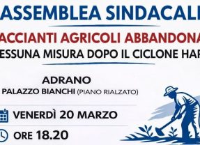 Adrano. Venerdì 20 marzo 2026 assemblea sindacale Sifus braccianti agricoli