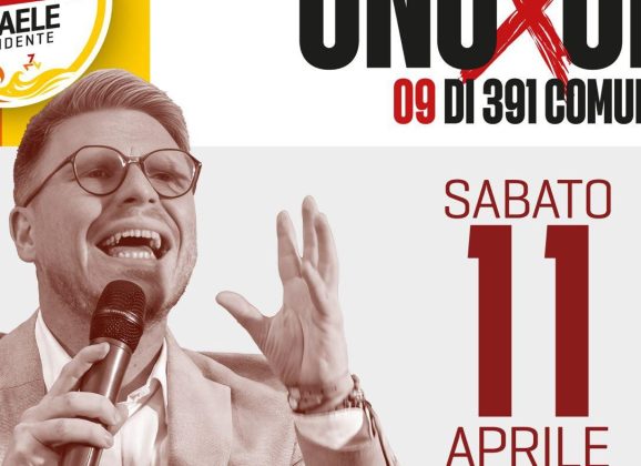 La corsa alla Presidenza della Regione. Ismaele La Vardera l’11 aprile 2026 ad Adrano