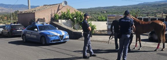 Adrano-Paternò. Contrasto alle corse clandestine di cavalli. Intervento interforze della Polizia di Stato e dei Carabinieri