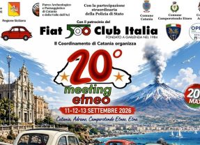 Adrano. Il 12 settembre 2026 tappa del 20° Meeting Etneo delle Fiat 500