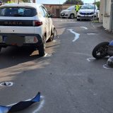 Motta Sant’Anastasia. Impatto auto-moto. Un ferito non grave