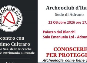 Il 22 ottobre 2026 a palazzo Bianchi la presentazione dell’Archeoclub Adrano. Ospite il prof. Massimo Cultraro